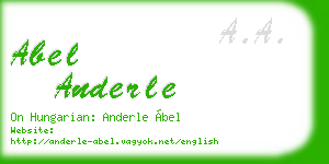 abel anderle business card